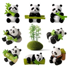 Morningscent 竹子熊貓8款 + 竹子公仔套組, 混合色