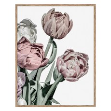 아트마트 빈티지 꽃그림 알루미늄 액자 Tulips Bright 디자인 파브리큰, 우드