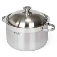 Kitchen-Art 電磁爐適用Premio S系列附蓋雙耳深燉鍋, 26cm, 銀色, 1個