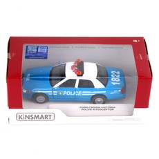 KiNSMART 福特 福特維多利亞 警車玩具 KT5342, 藍色