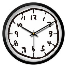 DAPER NAM 風格室內設計靜音壁鐘 30.5 x 30.5 cm, 黑色