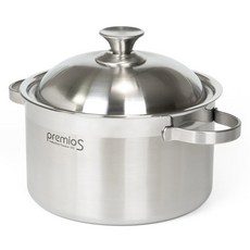 Kitchen-Art 電磁爐適用Premio S系列附蓋雙耳深燉鍋, 銀色, 1個, 16cm