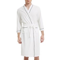 Woni's House 鬆餅格紋浴袍 M 聚酯纖維, 1個, 白色