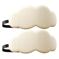 正月市集 雲朵睡眠眼罩 象牙白, 1入, 2個