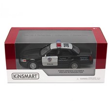 KiNSMAR 福特 維多利亞皇冠 警車 KT5327, 1個, 黑色