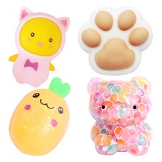 agaplus 軟軟彩虹熊 + 穿衣小雞 + 貓爪 + 珍珠胡蘿蔔套組, 1個