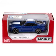 KiNSMAR 福特野馬 GT 印花汽車可動玩具 KT5386F, 藍色