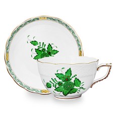 茶杯+茶杯碟套裝300ml, 1組, 阿波尼綠