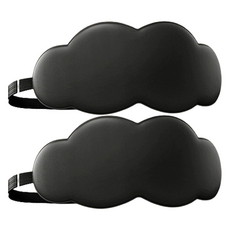正月市集 雲朵睡眠眼罩 黑色, 1入, 2個