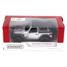 KiNSMAR 2018 Jeep Wrangler Grayscale 硬頂玩具 KT5387Y, 銀色, 1個