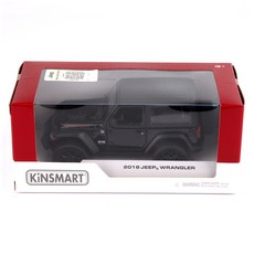 KiNSMART 2018 Jeep Wrangler 灰色系硬頂玩具 KT5387Y, 黑色, 1個