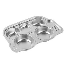 EYN 兒童5格汽車餐盤, 1個, 不鏽鋼, 單品