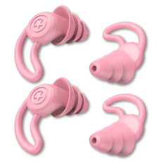 모나홈 舒適不痛耳 3層奈米矽膠防噪音耳塞 亮粉色, 1組, 2副