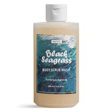 NACIFIC 黑海草身體磨砂沐浴乳 棉花麝香, 250ml, 1個