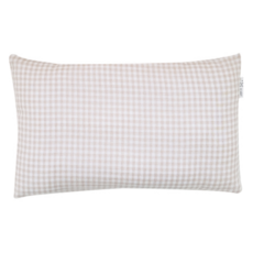 AiRabbit 幼兒用純棉100支枕頭套含枕芯, 1個, 格子米色