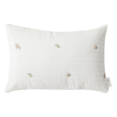 AiRabbit 嬰兒用100支純棉絎縫枕頭套 含枕芯, 1個, 橄欖刺繡