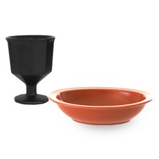 프렐류드 고블렛 + 심플레 타원볼 대 세트, 블랙(고블렛), 캐롯(타원볼), 1세트
