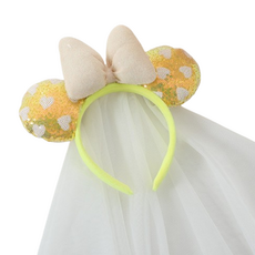 Kingsroad 漂亮角色扮演髮箍, 1個, 網紗款式(黃色)