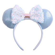 Kingsroad 可愛造型髮箍, 1個, 亮片 + 淺藍色