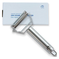 Back to Basics 全不鏽鋼雙頭2合1萬用刨絲刀, 銀色, 1個