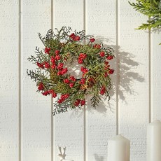 Modern House 迷你莓果花環, 1個, 紅色