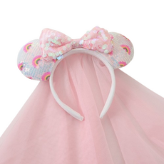 Kingsroad 漂亮角色扮演髮箍, 1個, 網紗款式(粉紅色)