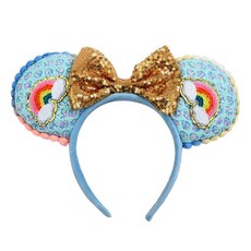 Kingsroad 漂亮角色扮演髮箍, 1個, 花朵 + 金色彩虹