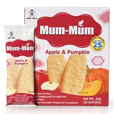 멈멈 신형 유아쌀과자 13p, 혼합맛(사과/호박), 54g, 4개