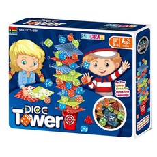 KINGSO TOYS 骰子搖搖塔堆疊遊戲, 1個, 混合顏色