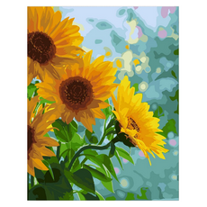 DIY數字油畫, W06 雨天向日葵, 1個