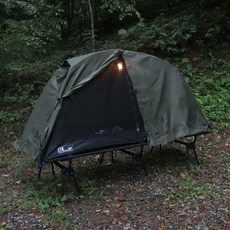 KEEP CAMPING 露營 背包旅行 單人露營 輕量 網紗 內芯 行軍床帳篷 + 外帳 套組, 單人用, 卡其色(外帳)