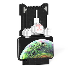 燕尾服貓手機支架積木 S 小型, 混合色, 1個