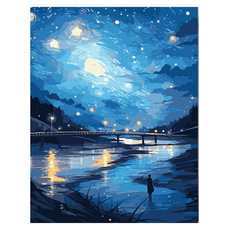 DIY數字油畫, W13 星夜漫步, 1個