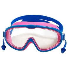 LIFEGRAPHY 寬版粉彩泳鏡 + 收納盒, 1個, 深藍色