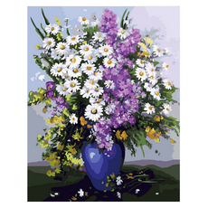 DIY數字油畫, W08 繁榮雛菊花瓶, 1個