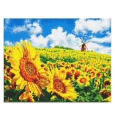 아이러브페인팅 DIY 보석십자수, 1개, W07 해바라기와 풍차2