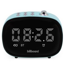 빌보드 알람 디지털시계 겸용 블루투스 스피커 WV-01, 블루