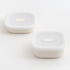 TACKAON 幼兒用 123 矽膠飯碗 + 湯碗 + 飯湯碗蓋 2件組, 象牙白(飯碗), 象牙白(湯碗), 1套, 飯碗 + 湯碗 + 飯湯碗蓋 2件