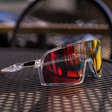 Mach 透明運動變色護目鏡, 1個, 水晶色 + 紅色