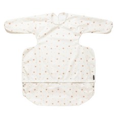 베이비클로 유아용 이유식 방수턱받이 긴팔 지퍼형, 곰돌이아이보리, 1개입, 1개