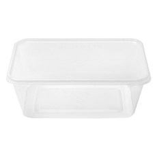 塑膠PP方形餐盒 B900 透明, 50套