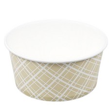 생활을그리다 종이용기 체크 패턴 125 x 55mm 520ml, 1개, 50개입