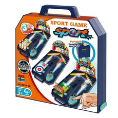 3合1保齡球冰壺高爾夫運動遊戲, 1個, 混合顏色