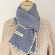 페이퍼먼츠 화이트 스티치 니트 목도리 23265