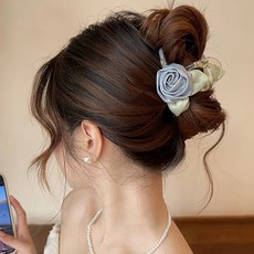 페이퍼먼츠 펄 샤이니 로즈 투명 헤어 집게핀 23490