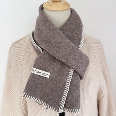 페이퍼먼츠 화이트 스티치 니트 목도리 23265