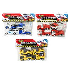 皇龍玩具 動力特殊車 警車4款 + 消防車4款 + 工程車4款 套組, 混合顏色, 1套