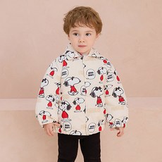 milkmile 童款花生漫畫史努比翻領保暖填充外套