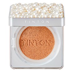 TINTON 多效合一珍珠方盒氣墊粉餅, 23 Natural Beige, 1個
