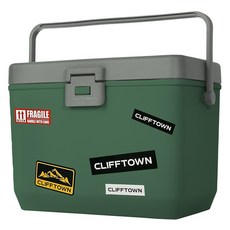 Clifftown 桌上冰盒 大容量, 堅韌的綠色, 14L